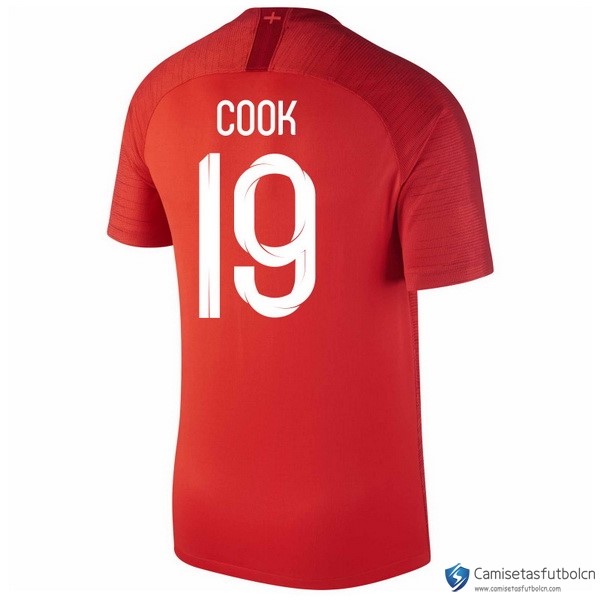 Camiseta Seleccion Inglaterra Segunda equipo Cook 2018 Rojo